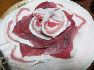 京都　美山で頂いた猪肉　美味しかったです。　
